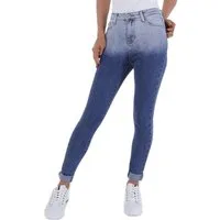 Ital-Design Skinny-fit-Jeans Damen Freizeit (79612888) Stretch Skinny Jeans in Blau