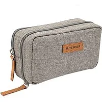 Elite Bags Aufbewahrungstasche Elite Bags DIABETIC'S Diabetikertasche grau (Insulin-Tasche, 1-tlg., inkl. Kühlpad), geschütztes, thermoisoliertes Insulin-Fach mit Platz für GEL Kühlpad