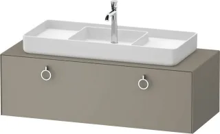 Duravit White Tulip Konsolenwaschtischunterbau wandhängend Stein Grau Seidenmatt 1300x550x408 mm - W WT4982M92920010