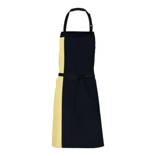 Link Kitchen Wear - Herren/Damen Unisex Schürze "Duo" (Schwarz/Zitrone)