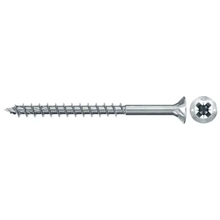 Fischer Spanplattenschraube 3,5x50 PowerFast FPF II CZP BC, Senkkopf, Kreuzschlitz PZ, Teilgewinde - 670096