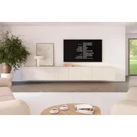 Compleo TV-Schrank Kaschmir 280 cm breit, Lowboard modern, geriffelter Front