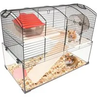 Flamingo Kleintierkäfig Hamsterkäfig Vitru schwarz 1