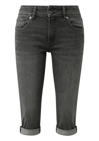 Q/S designed by - Capri-Jeans im Slim Fit grau - Gr. - 32