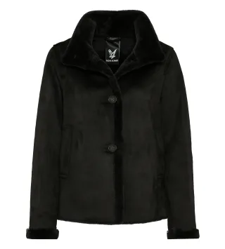 Fuchs Schmitt - Fake Fur Webpelzjacke schwarz - Gr. - 40