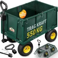 Gardebruk Bollerwagen, Transportwagen Klappbar 550kg Gartenwagen mit Rollen Handwagen Garten