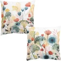 Bilderdepot24 Dekokissen 2-teilig drinnen Kissenhülle/ Sofakissen/ Zierkissen Kissenhülle bunt, Bezug Aquarell mit / ohne Füllung Zierkissen Outdoor Sofa Bett