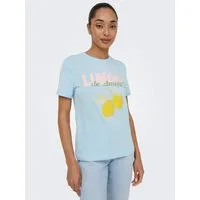ONLY T-Shirt ONLKITA S/S PEARL TOP BOX JRS Baumwolle, regular fit, Rundhals