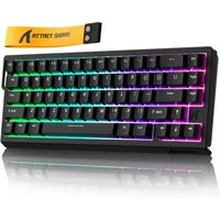 ATTACK SHARK X68 HE 8KHz Rapid Trigger Gaming-Tastatur, 0,01mm,RGB Gaming-Tastatur (Kabelgebunden Hall-Effekt Magnetische Tastatur)