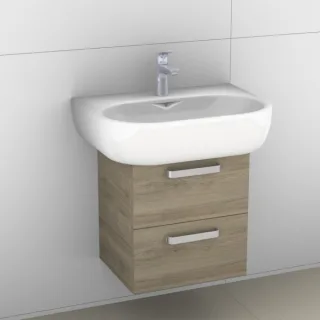 Artiqua 413 Waschtischunterschrank für 4U 223465 Sanremo Eiche quer NB, 413-WU2L-K23-7144-428 413-WU2L-K23-7144-428