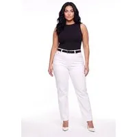 ESRA Straight-Jeans Stretch Jeans Damen High Waist Hose Straight Damen Jeans Sommer Hose Straight Jeans Damen Stretch Hose Damen leichte Jeans Regular Damen