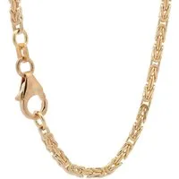 HOPLO Königskette Königskette Halskette Breite 2,0 mm - Länge 19 cm 333 - 8 Karat Gold, Made in Germany