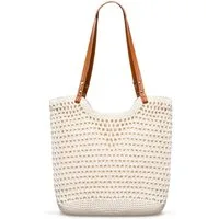 MOPUEA Strandtasche Strohtaschen Damen Strandtaschen Für Damen, Sommer (Strandtasche Damen Baumwolltasche Beige Sommer, Große Damen Strandtasche aus Baumwolle für Alltag), Großes Format leicht faltbar und angenehm zu tragen
