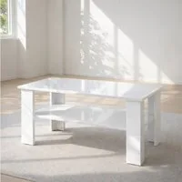 OTTO home Couchtisch CT 2 Wohnzimmertisch, Sofatisch, Beistelltisch, Kaffeetisch, Mit Ablage, quadratisch/rechteckig, weiß Hochglanz oder Sonoma-Dekor