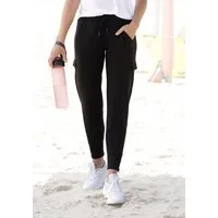 Venice Beach Jogginghose aus weichem Sweat mit seitlichen Taschen am Bein, Cargohose, Sweathose, Schlupfhose