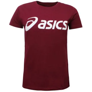 ASICS Logo Womens Burgundy T-Shirt