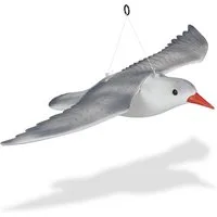 relaxdays Gartenfigur 2 x Vogelschreck Möwe fliegend, (2er Set, 2 St., 2er Set)