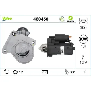 Valeo Starter 1,4 kW Ford Mazda 460450