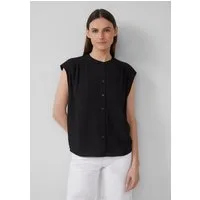 s.Oliver Blusentop Bluse Weites Blusentop mit Raffung und Spitzen-Detail