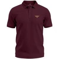 Neverless Poloshirt Poloshirt Herren mit Aufdruck Adler Flügel Logo – Kurzarm Polo mit Print