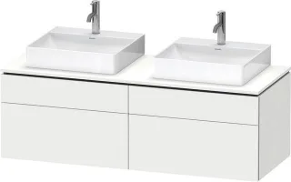 Duravit L-Cube Konsolenwaschtischunterbau wandhängend Weiß Supermatt 1420x550x482 mm - LC4872B848400 LC4872B84840000