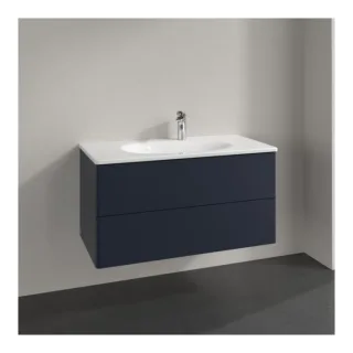Villeroy und Boch Antao Waschtisch-Unterschrank L05000HG 98,8x50,4x49,6cm, ohne Frontstruktur, midnight blue matt lacquer, mit Beleuchtung