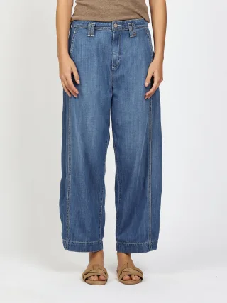 GANG Damen Jeans 94SINA CHINO - baggy fit Jeans essential wash