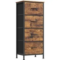 SONGMICS Kommode Schrank mit 3/4/5 Schubladen, Aufbewahrungsschrank, Stahl, MDF, Vliesstoff, für Schlafzimmer