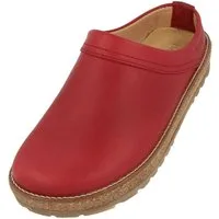 Haflinger Travel Classic Eleganter Clog aus Leder mit Korkfußbett und Gummisohle Hausschuh