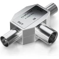 deleyCON deleyCON TV Antennen Verteiler Zweitgeräte Splitter HD TV Kabel TV-Adapter