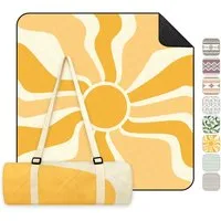 Picknickdecke Picknickdecke 200 x 200 cm Campingdecke Wasserdicht, 3 Schichten, Sekey, Campingdecke Wärmeisoliert mit Wasserdichter Unterseite