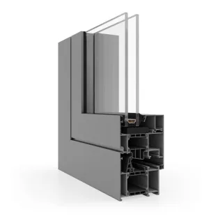 Aluminiumfenster Aluprof MB-79, Anthrazitgrau RAL 7016, 50 x 50 cm, 1-teilig festverglast, individuell konfigurieren