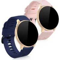 kwmobile 2x Uhrenarmband für AGPTEK LW11 Armband Smartwatch, 2-tlg., Fitnesstracker Band Set aus TPU Silikon - Ersatzarmband Smartwatch