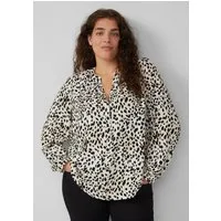 s.Oliver Langarmbluse Bluse Tunikabluse aus Viskosemix mit All-over-Print