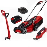 Einhell Akkurasenmäher City Rasenmäher GE-CM 18/30 Rasentrimmer-Grasschere 18V Akku 4.0 Ah