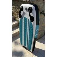 e4fun SUP-Board Airboard 110x 54 x 14 cm, weiß/blau