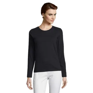 SOLS - "Imperial" T-Shirt für Damen Langärmlig (Schwarz)