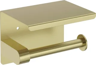 Neuesbad Wandmontage Toilettenpapierhalter mit Regal, Gold Gebürstet NB1DEADRR2211
