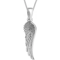 Goldene Hufeisen Kette mit Anhänger Glücksbringer Schutzengel Engelsflügel Anhänger mit Kette 92Silber (2-tlg, inkl. Etui), Rhodiniert