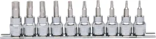 KS Tools 3/8" CHROMEplus Bit-Stecknuss-Satz Torx, 10-tlg T10-T55 - 918.3939