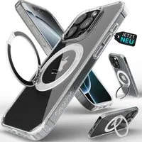 GreenHec Handyhülle Schutzhülle iPhone 16 15 14 13 Pro Max Plus Ring Case Klar Transparent 17,8 cm (7 Zoll), MagStand Ring Hülle mit Magnetring für iPhone, GreenHec Clear Case