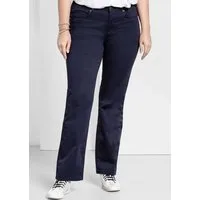 Sheego Jerseyhose Bootcut-Hose Elastische Twill-Qualität