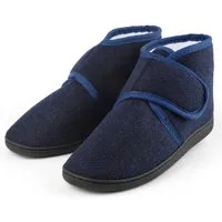 TIESTRA Damen Herren Winterhausschuhe, Warm Hausschuh (Memory Foam Sohle, flach geschnitten, 1-tlg) Kunststoffe mit Lammfell, breiter Fußbereich & Filzpantoffeln