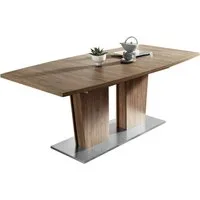FURNARO Esstisch, in stirling oak / edelstahloptik B/H/T: 190x76x100 cm