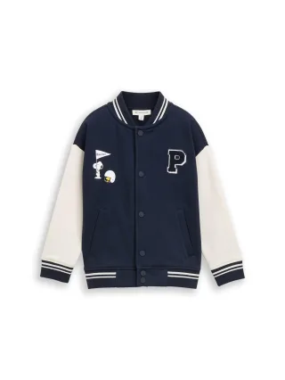 tom tailor kids - Oversize College Sweatjacke mit Snoopy-Rückenprint sky captain blue - Gr. - 122