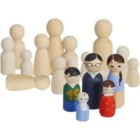 relaxdays Bastelnaturmaterial Holzfiguren zum Bemalen 100er Set, (Bastelset 100-tlg)