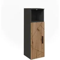 Vicco Midischrank Irma, Anthrazit/Goldkraft Eiche, 30 x 93 cm mit 1 Tür (1-St)