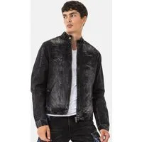 Cipo & Baxx Bikerjacke CJ299 Cooler Used-Look für einen authentischen Vintage-Stil