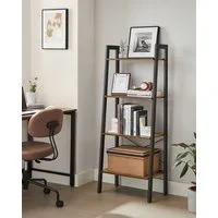 VASAGLE Standregal, Bücherregal, Leiterregal, mit 4/5 Ebenen, H:137,5/172cm