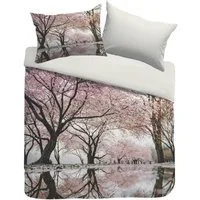 Kayori Bettwäsche Sognamo Navan Bunt, Baumwolle, 2 teilig, Landschaft, Bäume, Blüten, See